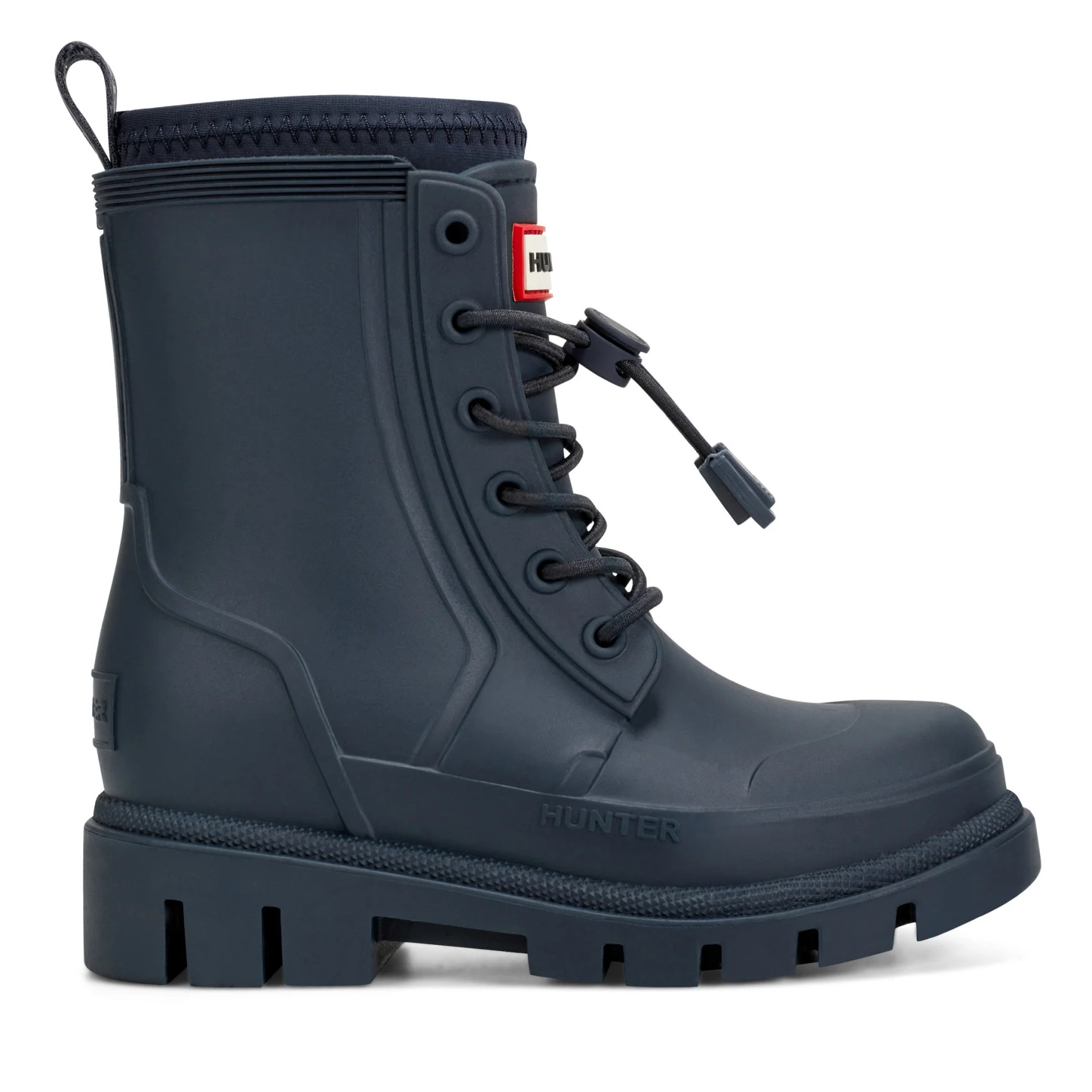 Little Kids Stamp Lace-Up Waterproof Ankle Boots